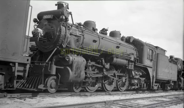 1954 CP Canadian Pacific 4-6-2 Steam Locomotive #2660 - Vtg Railroad Negative
