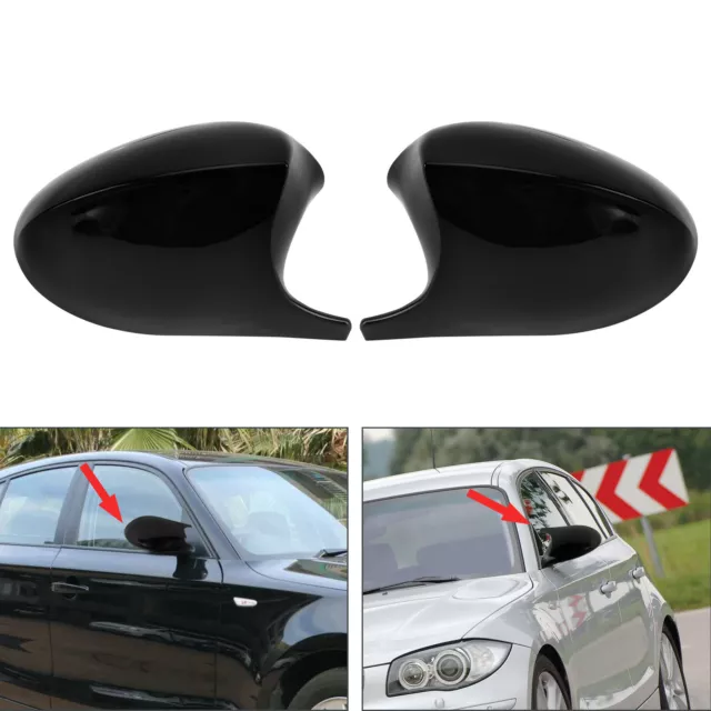 Black M3 Side Mirror Cover Caps pour BMW E81 E82 E87 E88 E90 E91 E92 PRE-LCI