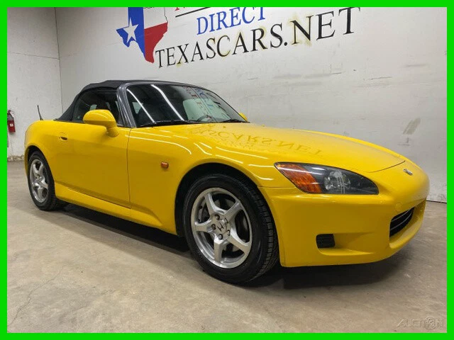 2001 Honda S2000 Rare Yellow Convertible Leather 6 Speed Dual Exhau
