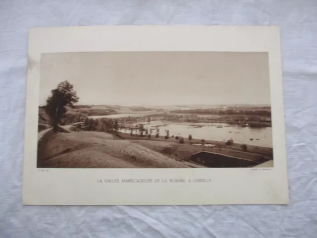 Ancienne Planche Cartonnee +- 1930 Somme 80 Vallee Marecageuse A Chipilly