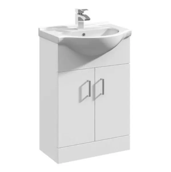 1300mm High Gloss White Bathroom Vanity Basin Cabinet, Cupboard & BTW Toilet 2