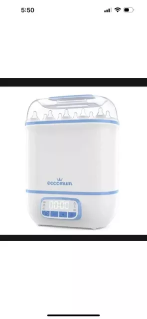 Eccomum 5 in 1 Baby Bottle Steam Sterilizer and Dryer Machine LCD Display