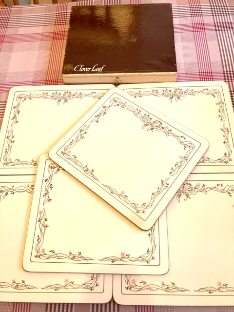 Vintage Cloverleaf Eternal Beau Table Placemats x 6 in Box