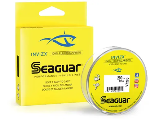 Seaguar InvizX Fluorocarbon Clear Fishing Line 200 Yds~Mainline/Leader~FREE Ship