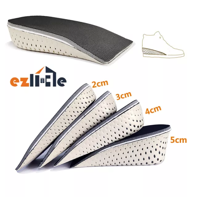 Unisex Insole Heel Lift Insert Shoe Pad Height Increase Cushion Elevator Taller