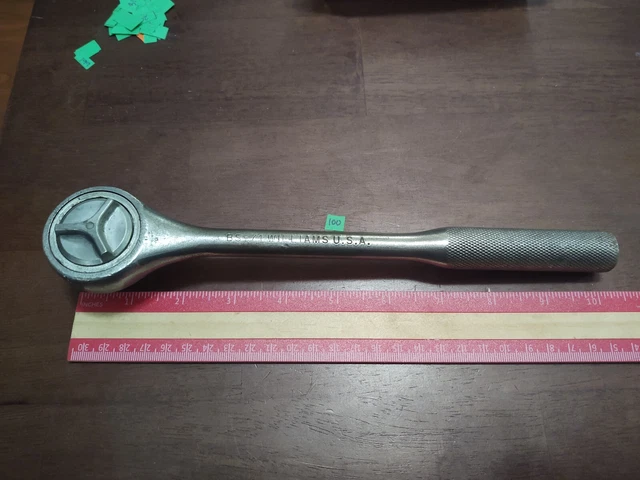 Vintage Williams 1/2" Ratchet Socket Wrench USA Industrial Finish BS-71