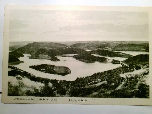 Urfttalsperre bei Heimbach / Eifel. Fünfseenblick. Alte AK s/w ungel. ca 1920 /