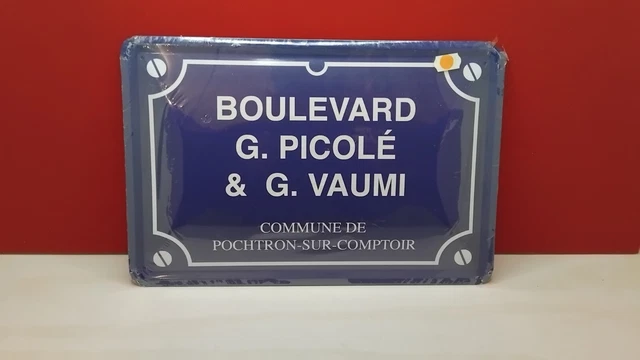 Plaque Métal Pétanque - Place De La Pétanque Avec Aimants - 48x28 Cm - Neuve