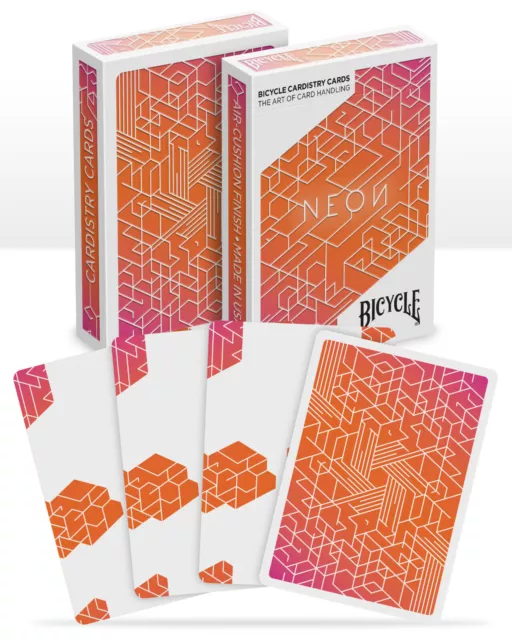 Bicycle Neon ORANGE Cardistry Playing Cards Poker Spielkarten Cardistry