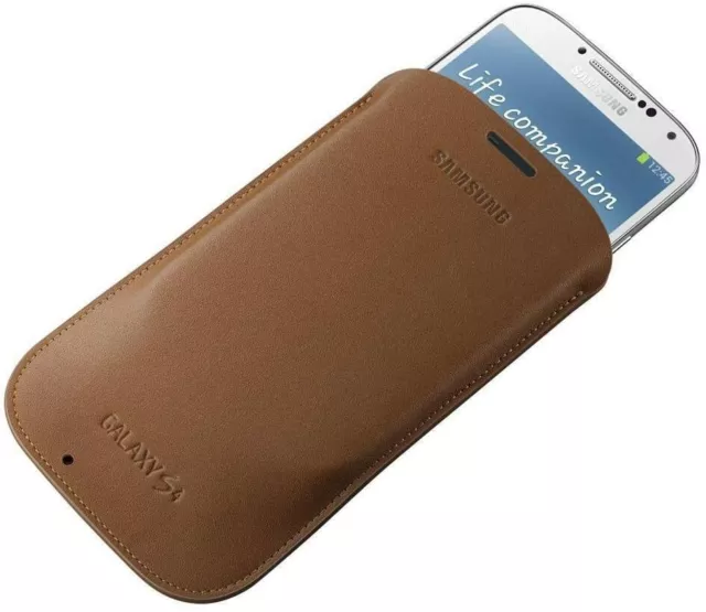 50 X Samsung Original Leather Pouches for Galaxy S4 Brown