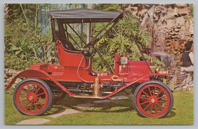 Auto~Red 1911 Maxwell AB Runabout~Early American Museum FL~Vintage Postcard