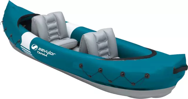 Sevylor Tahaa Kayak, Inflatable Canoe for 2 persons, Inflatable Boat, Paddle PVC