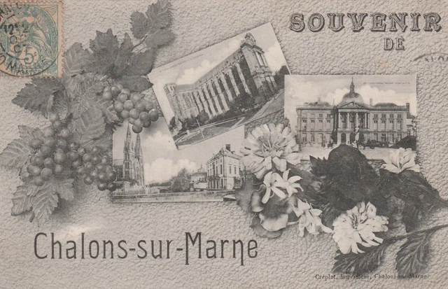 CPA 51 Souvenir de CHALONS sur MARNE (carte multivue)