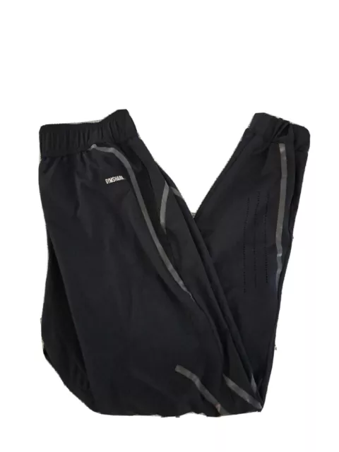 Gymshark Dry Joggers Womens Size Small Black With Reflectors Back Zip  Pocket Gym