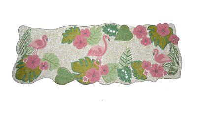 Dior Chemin de Table 1,85m Décoration Mariage Rose Dior Avec Perles Cheveux Blanc 