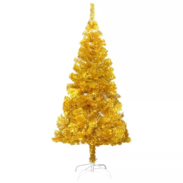 vidaXL Künstlicher Weihnachtsbaum mit Ständer Golden 150 cm PET