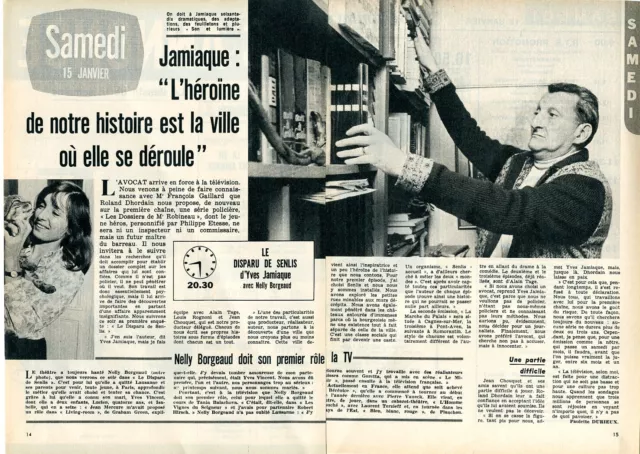 Coupure de presse Clipping 1972 Yves Jamiaque Nelly Borgeaud     (2 pages)