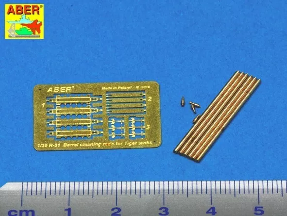 ABER - Barrel cleaning rods with brackets for Tiger I & Kin - 1/35th Scale ABR31 3