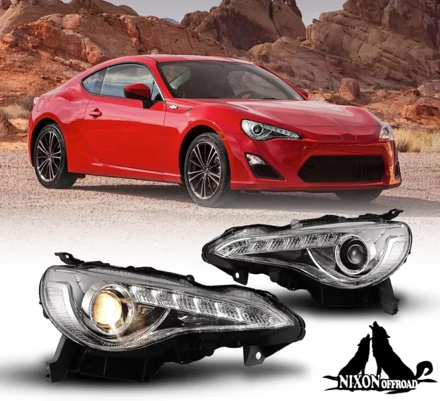 For 2013-2016 Scion FR-S/ Subaru BRZ/Toyota 86 Headlights LED DRL Clear Lamps