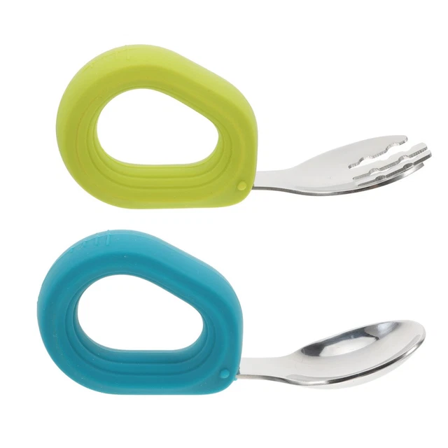 Set Posate Bambini In Acciaio Inox - 2 Pezzi (Cucchiaio E Forchetta) Per Casa E Scuola, Design Ergonomico - Foto 10