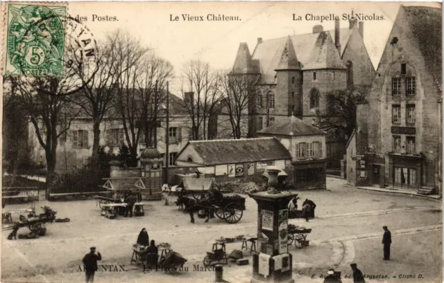 CPA AK Argentan - La Place du Marche (259326)