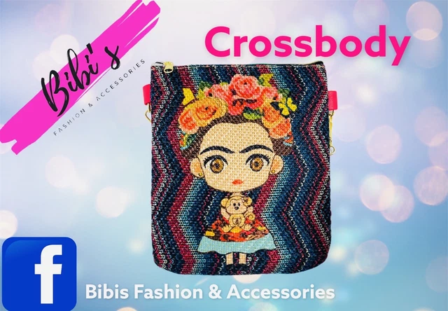 Frida Kahlo Cartoon Collection Cellphone Cross Body Bag