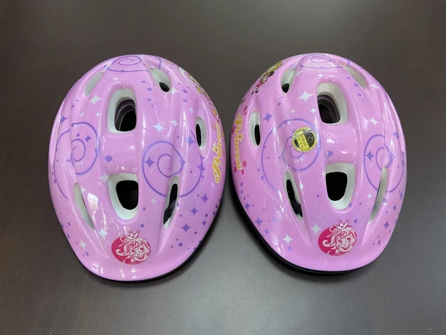COPPIA CASCHI BICI SKATEBOARD PATTINI BAMBINA DECATHLON ROSA MIS