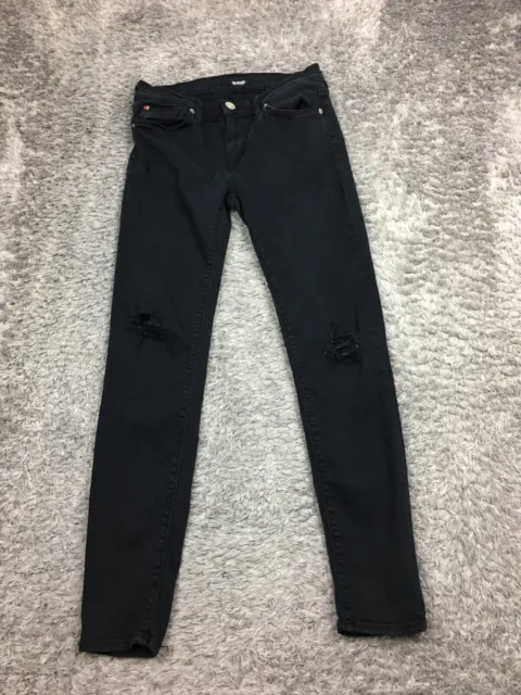 Hudson Krista Ankle Super Skinny Jeans Womens Size 27 Black Stretch Denim