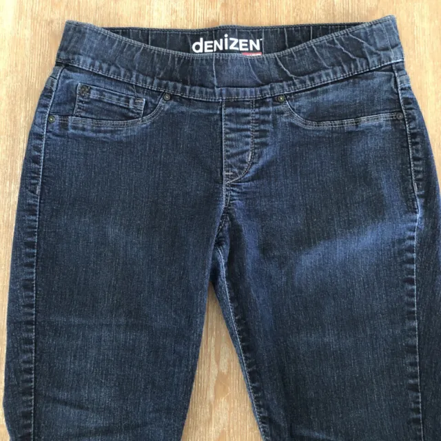 Levis Denizen Jeggings Womens Size 10 Blue Pull On Skinny Jean Dark Wash Stretch 2