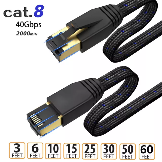 Cat 8 Cable, Category 8 S/FTP 40Gbps Ethernet Cable Wide Compatibility AU Lot