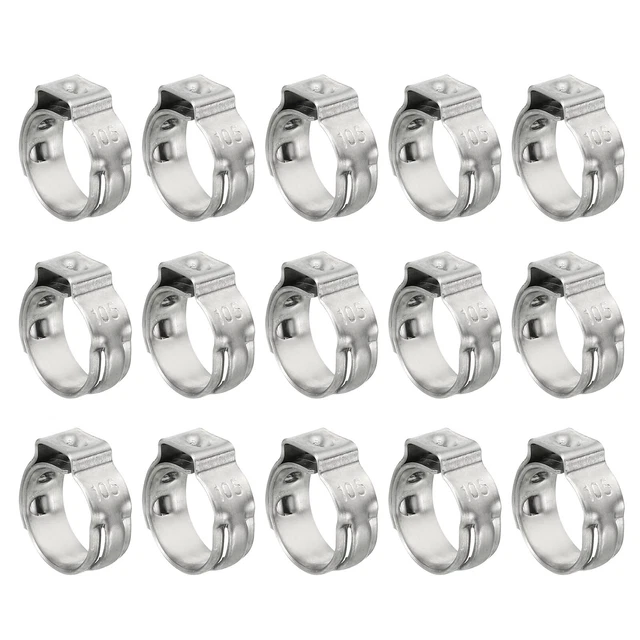 Confezione da 60 Morsetto PEX 11/32", 304 Anelli Crimpante Acciaio Inox 8,8-10,5 mm