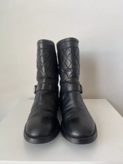 AQUATALIA Italian Genuine Leather Weatherproof Knee High Boots Size 8.5 2
