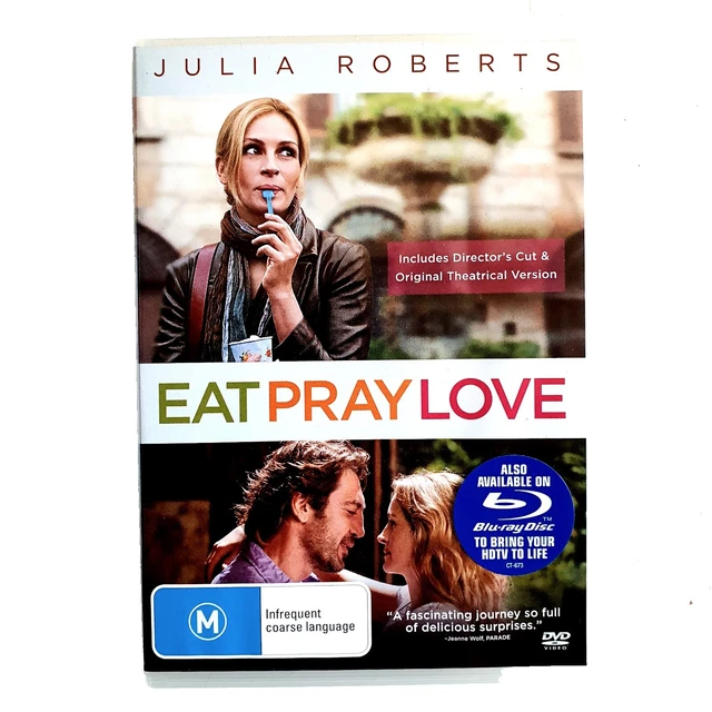 EAT PRAY LOVE DVD 2010 Drama, Food, Travel Adventure, Julia Roberts ...