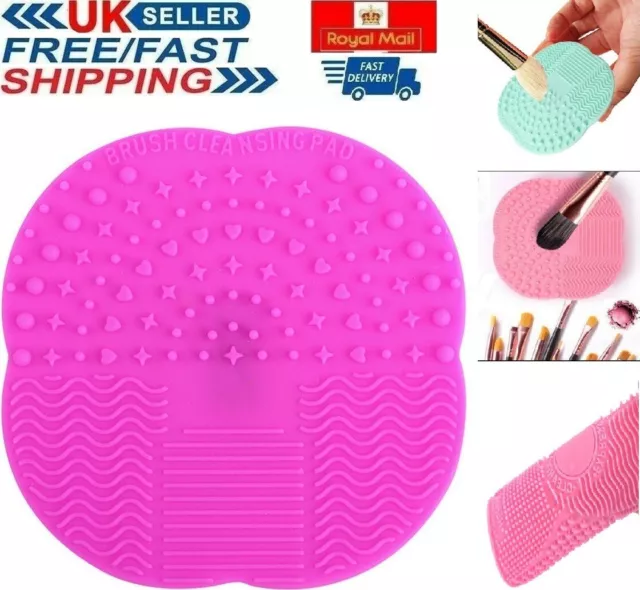 Silicone Makeup Cleaning Brush Mat Cosmetic Scrubber Hand Tool Pad Board Cleaner