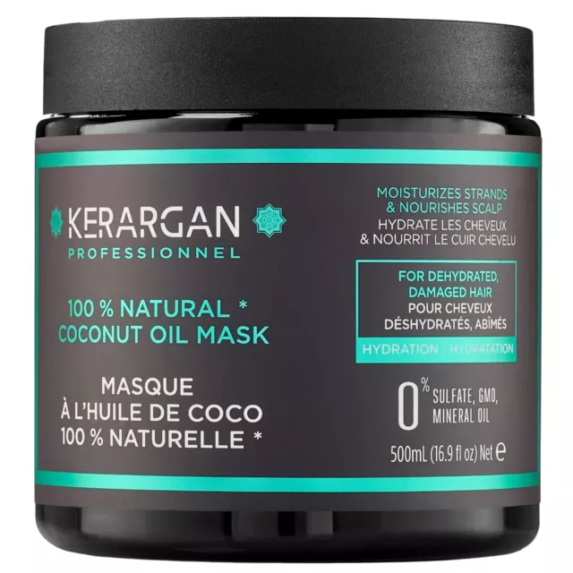 Kerargan - Masque Capillaire Hydratant à l'Huile de Coco - 500ml