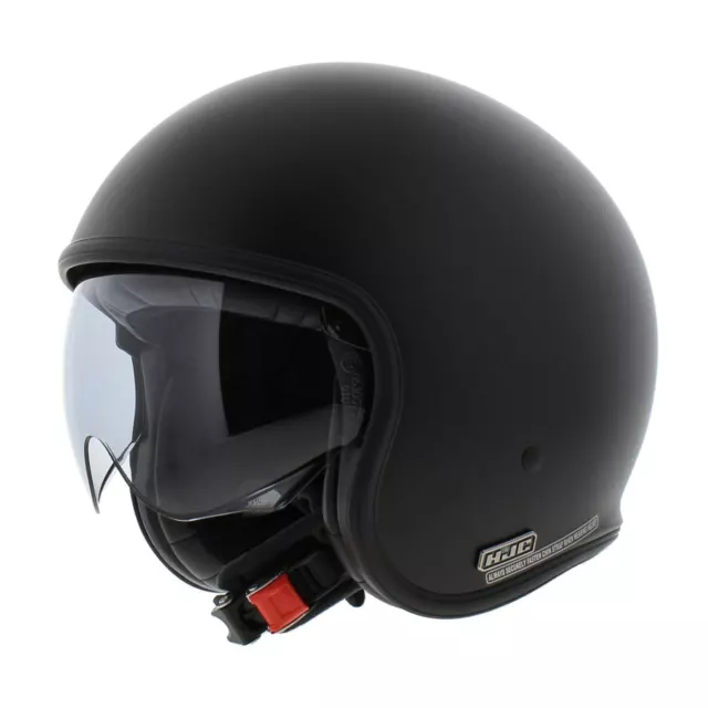 HJC V30 open face motorcycle helmet semi flat black