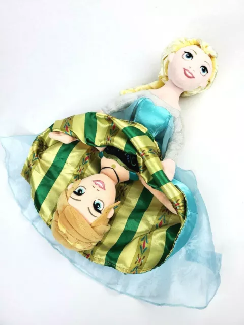 Disney Doll Frozen Elsa Anna Topsy Turvy Stuffed Plush Toy Doll Reversible