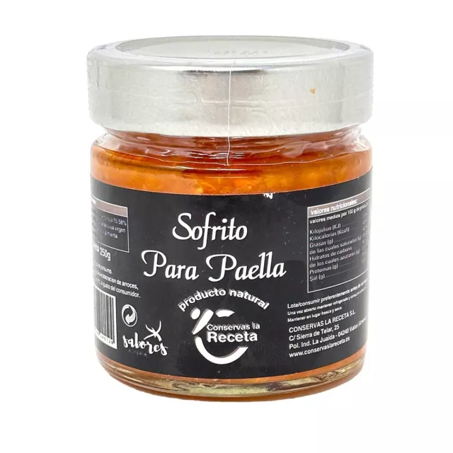 Conservas La Receta Sofrito Para Paella gekochtes Gemüse für Paella im Glas 250g