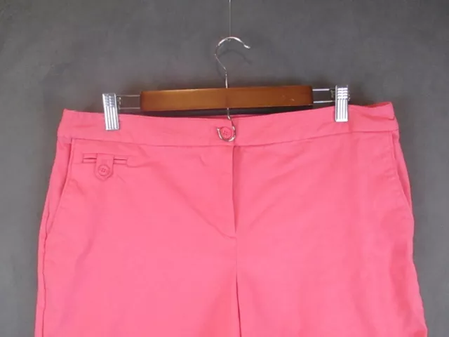 Izod Shorts Womens 14 Pink Performance Golf Chino Pockets Barbie Stretch 2