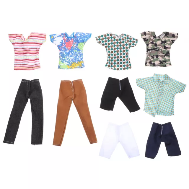 5 Sets Männliche Puppe Sommer Outfit Junge Puppen Hosen Austauschbare Kleidung