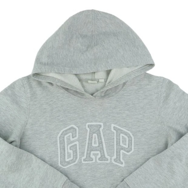 Gap Felpa con Cappuccio Gap Maglione Vintage 90s Spesso Donna Grigio Taglia S