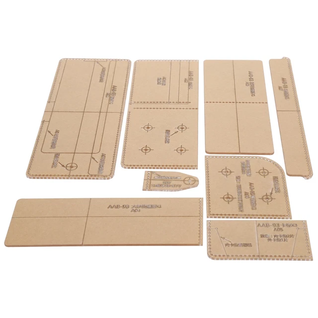 Acrylic Wallet Pattern Template Handmade DIY Leather Mould Tools