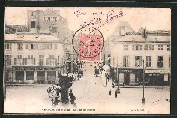 CPA Chalons-sur-Marne, La Rue de Marne 1906