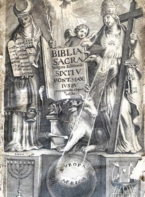 1663, Biblia Sacra Vulgatae Editionis - old, antique bible