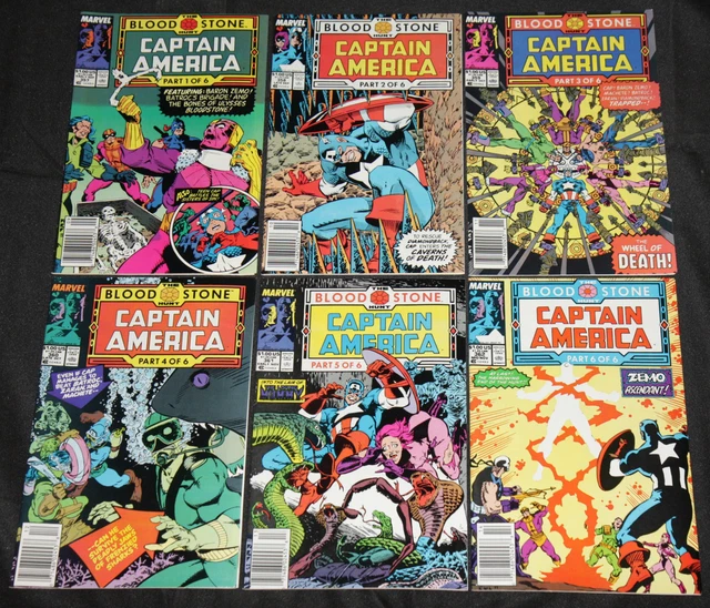 Marvel Copper Age CAPTAIN AMERICA #357-362 - 6pc Comic Lot Grade VF-NM Avengers