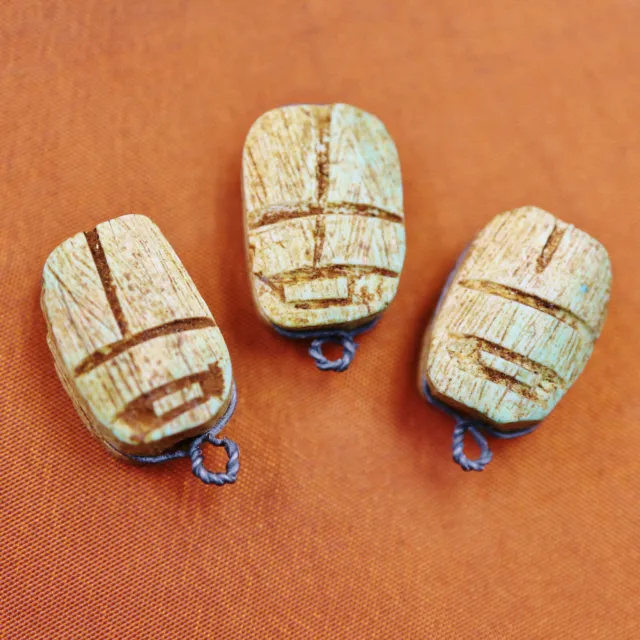 UNIQUE Collection Set of 24 Ancient Egyptian Scarab Beetle Amulets, Plaques 2