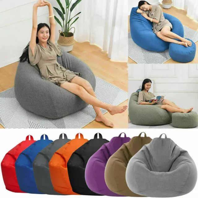 Large Beanbag Chairs Couch Sofa Cover Lazy Lounger Beanbag chair without Filling