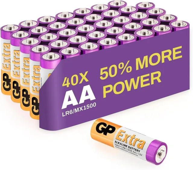 GP Extra Batteries AA & AAA 10 Times longer lasting Multiple Pack sizes