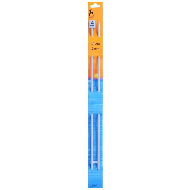 Agujas de tejer clásicas de un solo extremo pony de 4,00 mm - 30 cm - P32609 - CORREO GRATUITO
