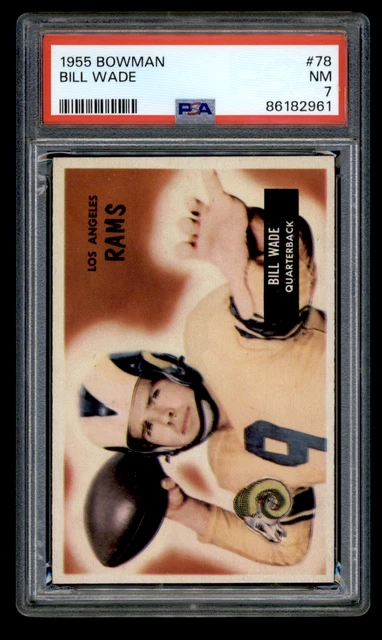 86182961 1955 BOWMAN Bill Wade #78 PSA 7 Los Angeles Rams EUR 11,51 ...